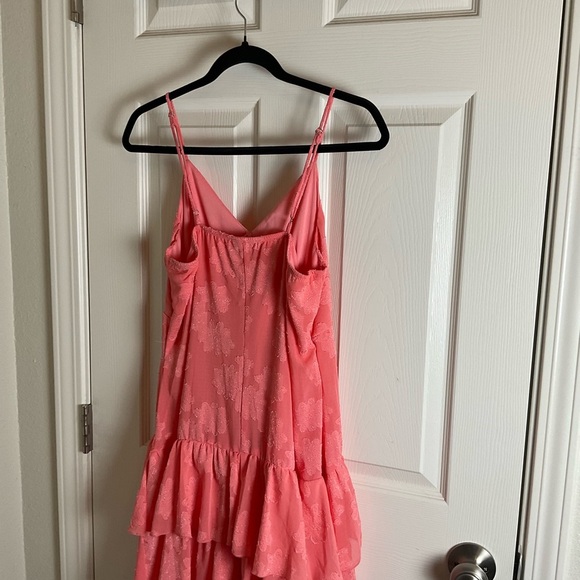 Women's Triangle Cup Tiered Mini Skater Dress - Wild Fable Pink Size large - Picture 7 of 10